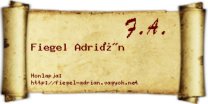 Fiegel Adrián névjegykártya